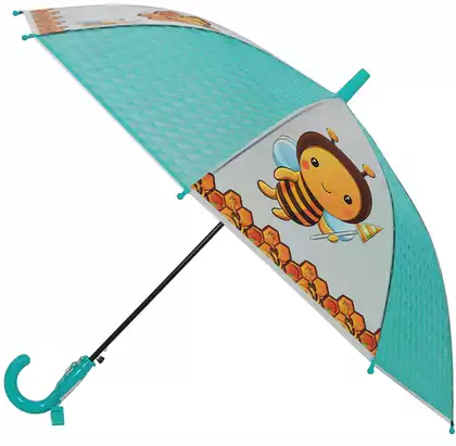 Зонтик голубой полупрозрачный с пчелками 510-E6