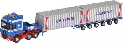 Модель машины 1:54 Контейнеровоз со съемным прицепом Low bed transporter 625022 37,5см
