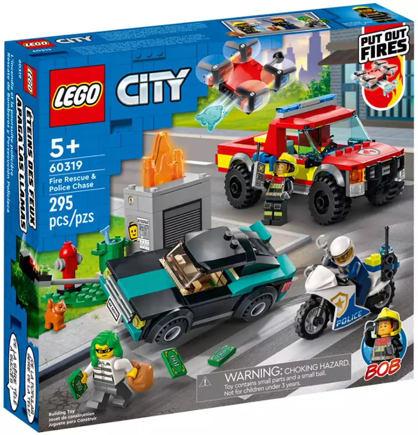 Конструктор Пожарная бригада и полицейская погоня 60319 LEGO City