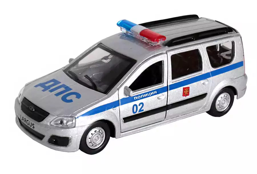 Модель машины LADA LARGUS ПОЛИЦИЯ 12см SB-16-47-P-WB ТЕХНОПАРК
