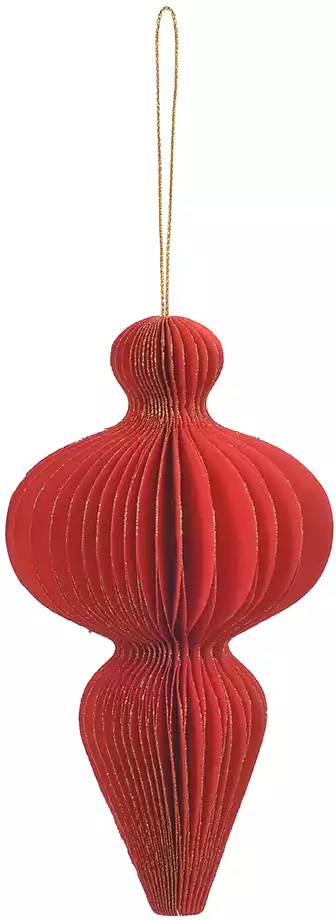 Новогодняя сосулька 15 см красный