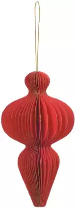 Новогодняя сосулька 15 см красный
