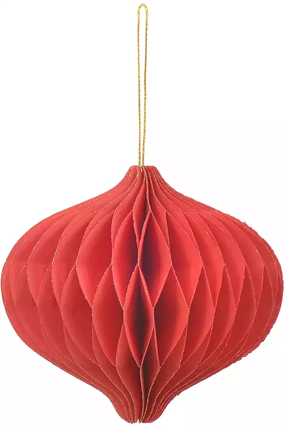 Новогодняя юла 10 см красный