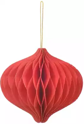 Новогодняя юла 10 см красный