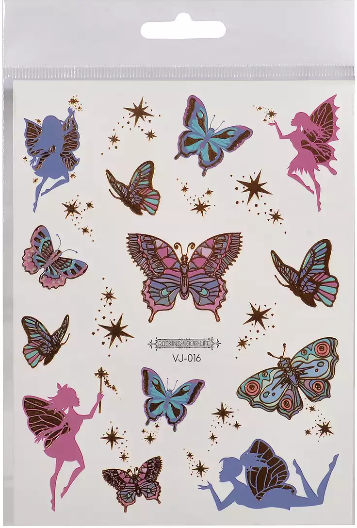 Наклейки переводные Тату Fairies and Butterflies