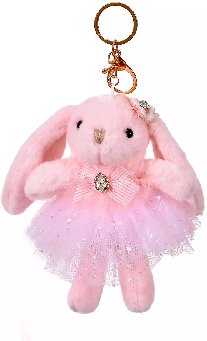 Брелок Розовый Кролик в платье 058D-2229D