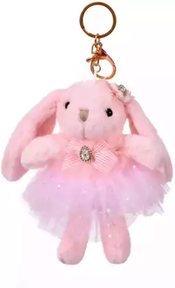 Брелок Розовый Кролик в платье 058D-2229D