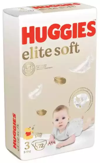 Подгузники Huggies Elite Soft 3 (5-9 кг) 72 шт