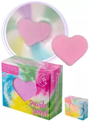 Шипучая соль для ванн с пеной и радужными разводами Purple sunset/Peach dreams 130г