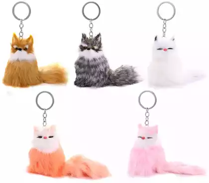 Брелок Кот с мехом