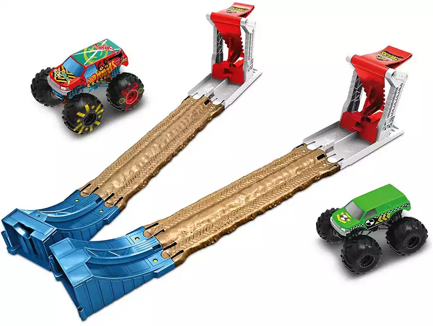 Набор игровой Hot Wheels Монстр-трак GYC80 Автотрек Двойное уничтожение