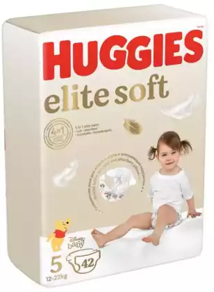 Подгузники Huggies Elite Soft 5 (12-22кг) 42 шт