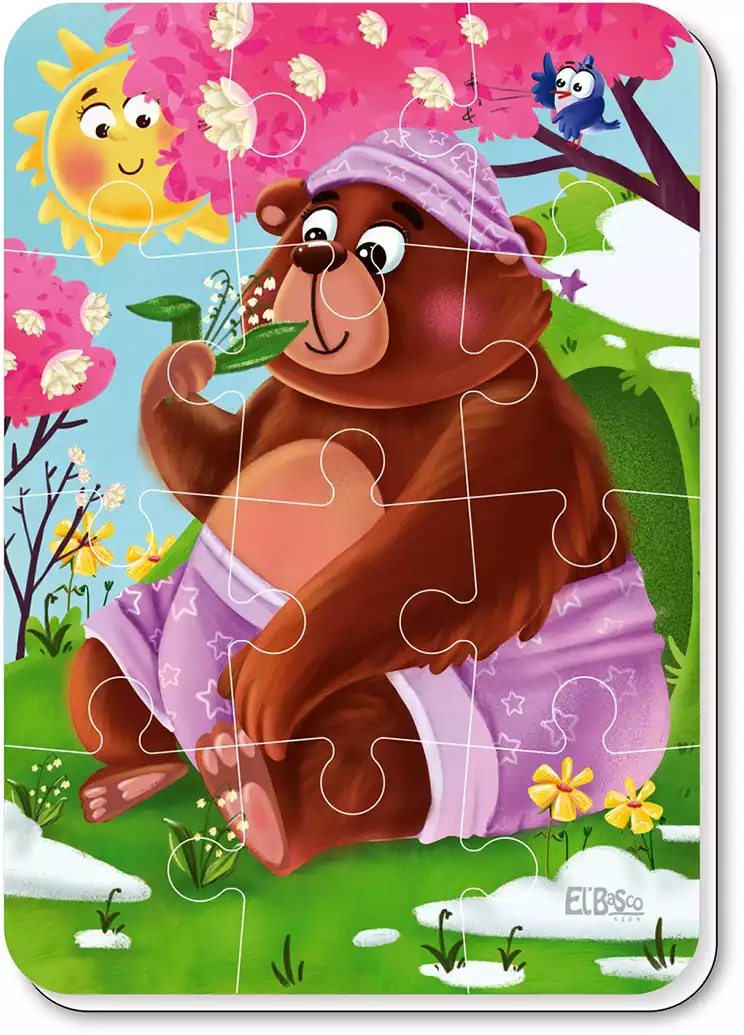 Пазл 12 эл. на магните Весна ET04-011