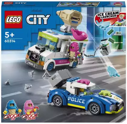 Конструктор Погоня полиции за грузовиком с мороженным 60314 317 дет. LEGO City