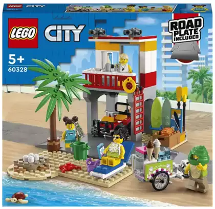 Конструктор Пост спасателей на пляже 60328 211 дет. LEGO City