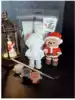 Гипсовая фигурка Мишка Санта с красками и кистью ФП 21-140