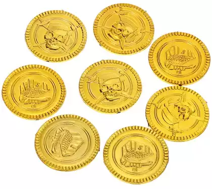 Набор пирата 100 золотых монет 55907