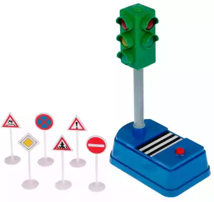 Светофор с дорожными знаками 21см, 2 режима работы SB-18-30-OB ТЕХНОПАРК