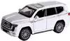 Модель машины Toyota Land Cruiser LC300 1:32 15,5см свет, звук, Инерционный механизм 50335, Белый