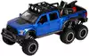 Модель машины Ford F-150 Raptor 6х6 + мотоцикл 1:24 22см свет, звук, Инерционный механизм 10931, Синий