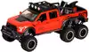 Модель машины Ford F-150 Raptor 6х6 + мотоцикл 1:24 22см свет, звук, Инерционный механизм 10931, Красный