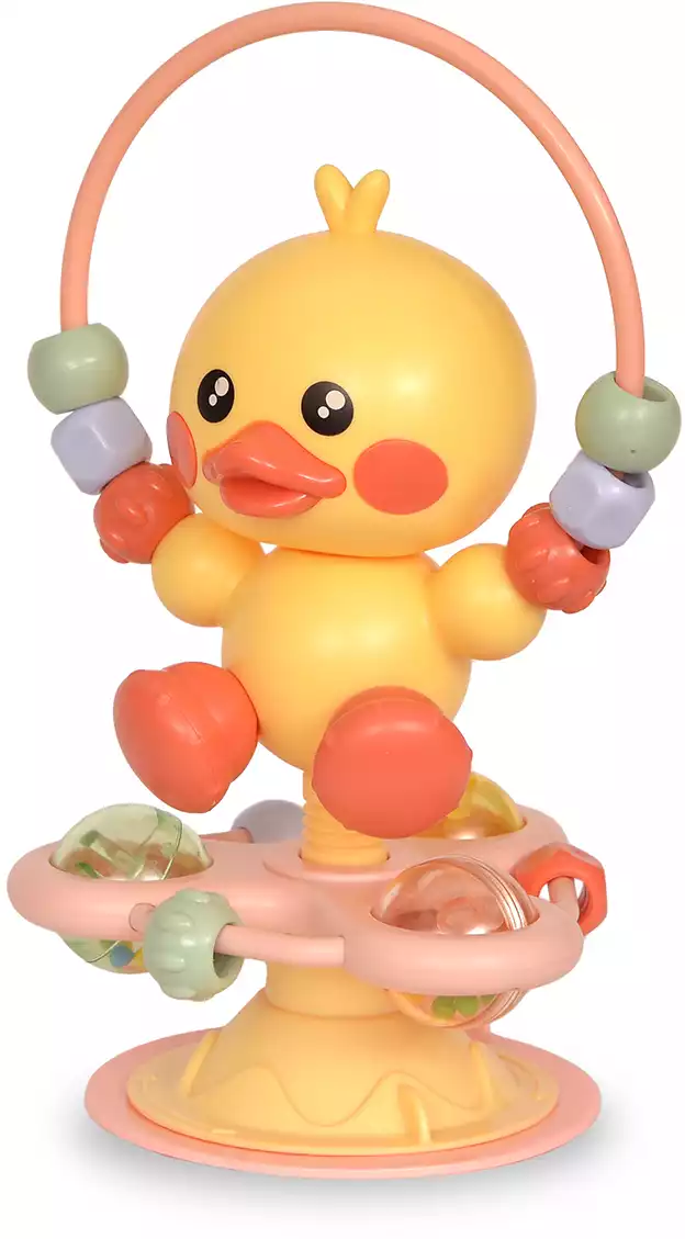 Погремушка развивающая на присоске LB8807 Утёнок