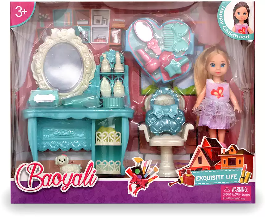 Кукла 128-1 с мебелью и аксессуарами