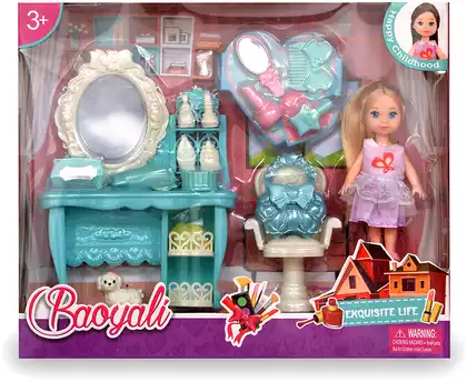 Кукла 128-1 с мебелью и аксессуарами