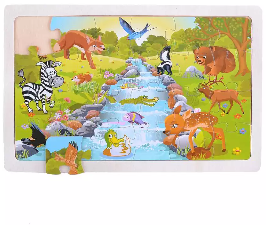 Пазлы деревянные Дикие животные 058D-2902D