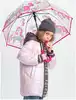 Зонтик прозрачный с единорогом и радугой 058D-2923D