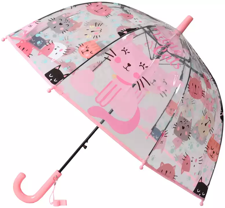 Зонтик прозрачный с котиками 058D-2925D