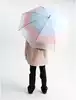 Зонтик полупрозрачный розово-голубой 058D-2926D