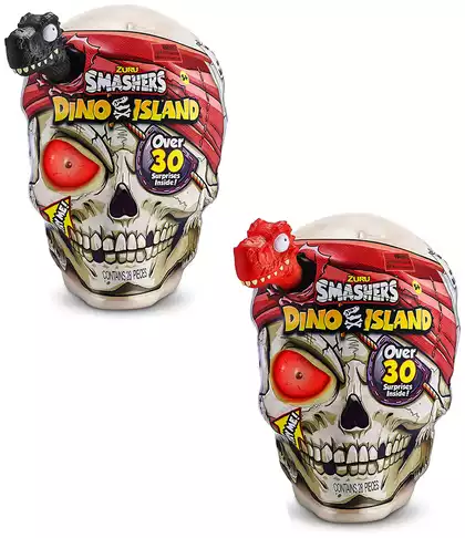 Игровой набор ZURU Smashers Dino Island 7488 сюрприз в яйце Giant Skull свет, звук