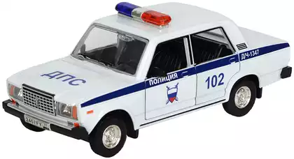 Модель машины 1:24 Полиция (ДПС) 17см свет, звук, инерция FY2407P-6D