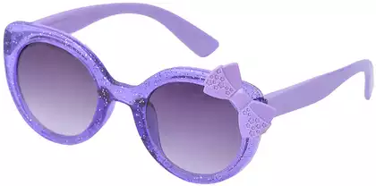 Очки солнцезащитные Бантик цвет фиолетовый с блестками 61046