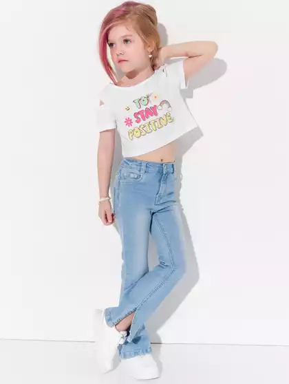 Джинсы клёш с разрезами Vulpes