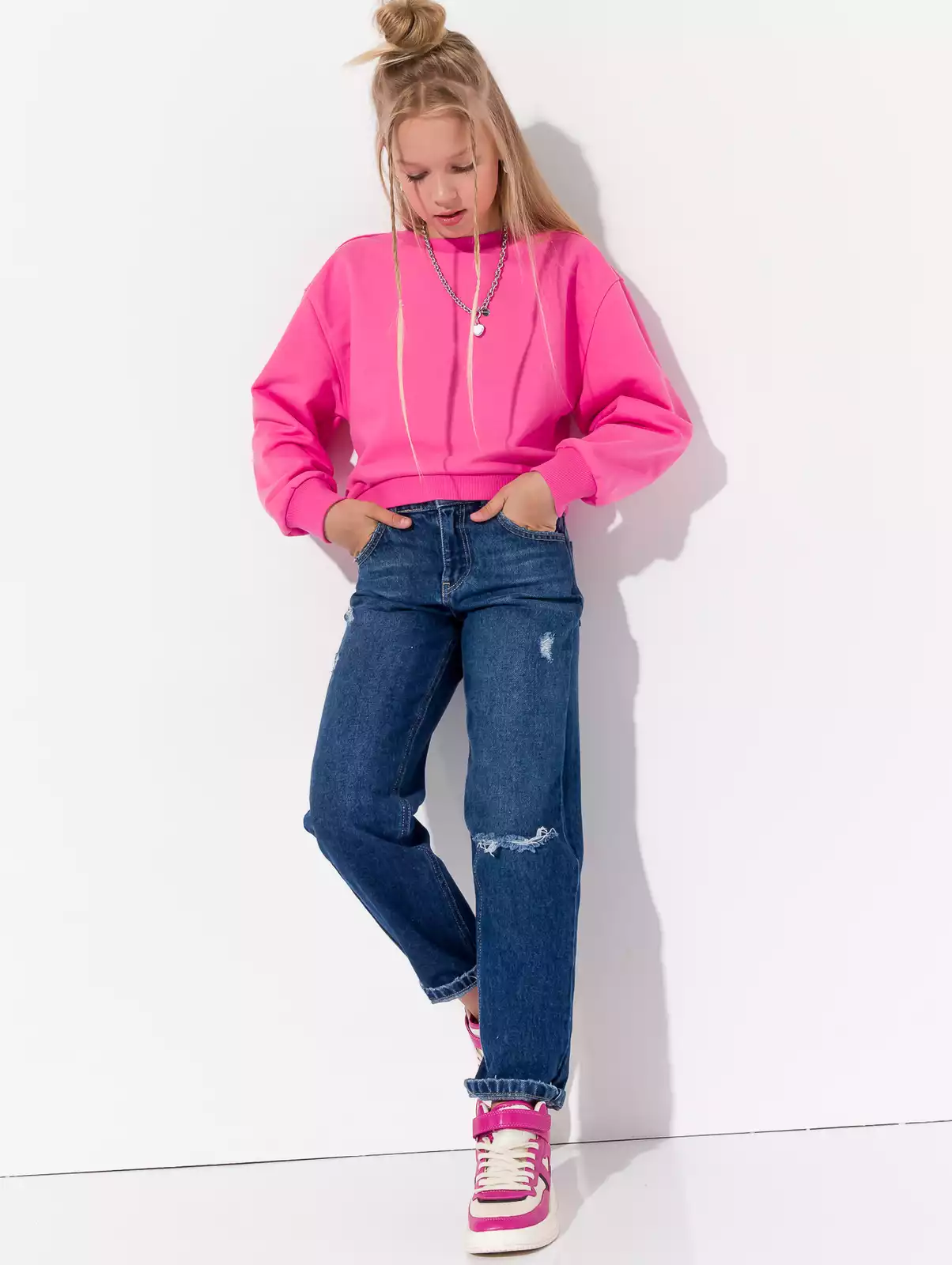 Джинсы с прорезями Vulpes