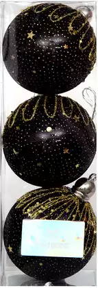 Набор шаров 8 см 3 шт бронза 058D-3141D