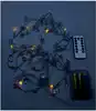 Светодиодная гирлянда НИТЬ 3 м 20 Led ламп кристаллы, теплый белый,пульт, на батарейках 3 ААА