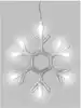 Светодиодная гирлянда 10 Led снежинка,синий, на батарейках 3ААА