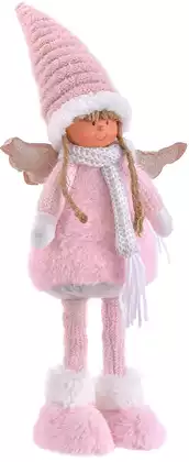 Новогодняя фигура 50 см Ангел в розовом AT180-22204-1A