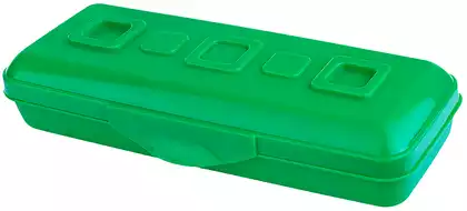 Пенал пластиковый зеленый ПП-1