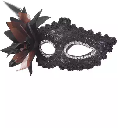 Карнавальная маска черная 058D-3404D