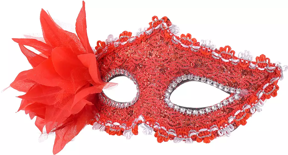 Карнавальная маска красная 058D-3405D