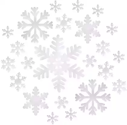 Набор снежинок 21 шт 058D-3600D