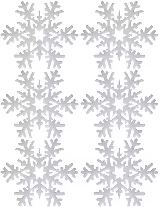Новогодняя снежинка 15 см 6 шт 058D-3601D