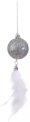 Новогодний шар 5 см серебро 058D-3565D