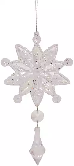 Новогоднее украшение 19 см снежинка 058D-3569D