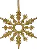 Новогодняя фигурка 14,5 см снежинка золото 058D-3529D, Желтый
