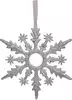 Новогодняя фигурка 14,5 см снежинка серебро 058D-3530D